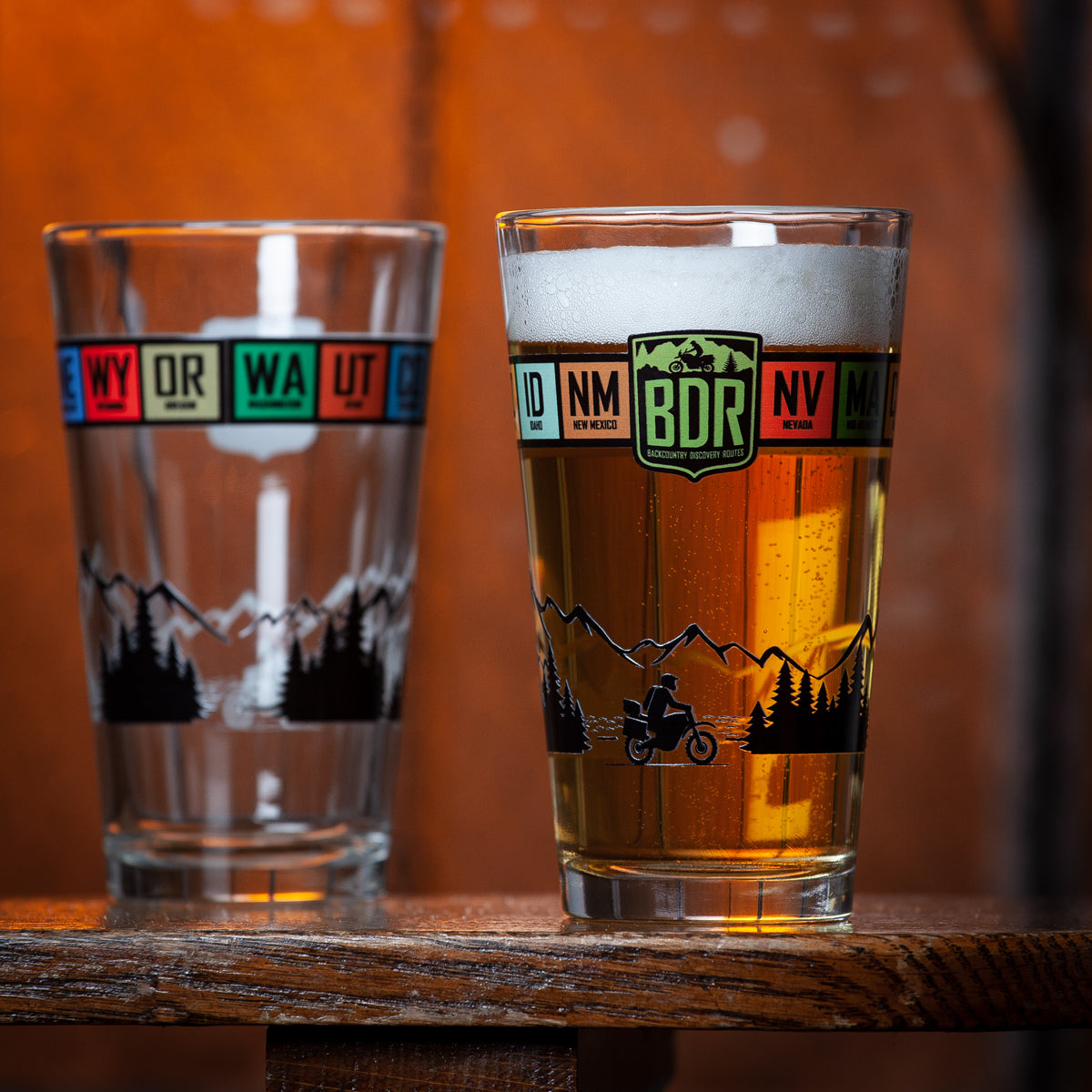 BDR Pint Glass – Backcountry Discovery Routes